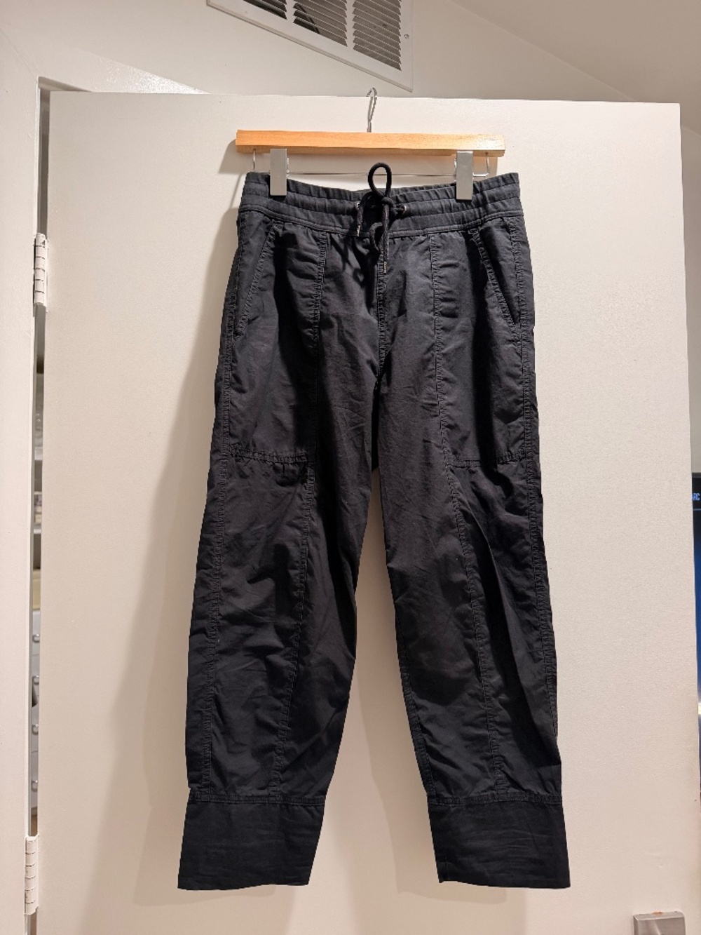 James Perse Los Angeles Drawstring Elastic Waist Jogger Pants Black-O/XS